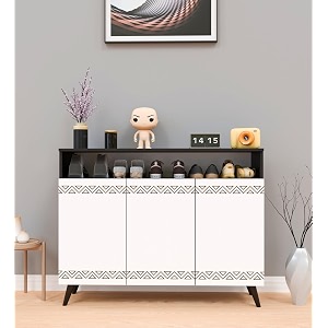 spyder home decore craft amber engineered wood multipurpose shoe rack with door multi-layer storage organizer shelf free standing stand entryway rack cabinets with 1 year manufacturing warranty