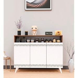 spyder home decore craft amber engineered wood multipurpose shoe rack with door multi-layer storage organizer shelf free standing stand entryway rack cabinets 1 year manufacturing warranty