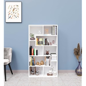 spyder craft beni modern simple engineered wood book shelf book storage book case for living room kids room study room furniture color- white