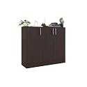 Spyder Craft Buffet Cabinet with Storage - Accent Storage Cabinet with Doors and Shelves - Sideboard Cabinet for Kitchen, Living Room - Brown - 3-Door Storage Cabinet (105cm x 90cm x 35cm)