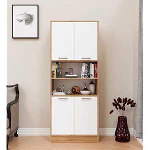 spyder craft cozy castle modern simple engineered wood book shelf for living room kids room book storage book case study room furniture color canyan oak amp white