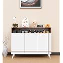 Spyder Craft Engineered Wood Shoe Rack with Door Multi-Layer Storage Organizer Shelf Free Standing Stand Entryway Rack Cabinets (Wood Brown /120 x 96 x 35 cm), 1 Year Manufacturing Warranty