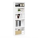 Spyder Craft Furinno Jaya Enhanced Home 5-Tier Shelf Bookcase, White