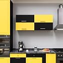 SPYDER CRAFT Matte Finish Lorenzo 4 Door Hydraulic Cabinet for Office|Hall| Kitchen Wall Mounted Cabinet for Kitchen |Living Room| Color: Yellow &amp; Black|| Assembly-DIY (Do-It-Yourself)