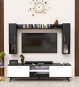 Spyder Craft Matte Finish TV Entertainment Unit Tv Stand And Decore Engineered Wood TV Entertainment Unit (Finish Color - White, Brown-2, DIY(Do-It-Yourself))