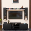 Spyder Craft Matte Finish TV Entertainment Unit Tv Stand And Decore Engineered Wood TV Entertainment Unit (Finish Color - White & Cordoba, DIY(Do-It-Yourself))
