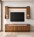 Spyder Craft Matte Finish TV Entertainment Unit Tv Stand And Decore Engineered Wood TV Entertainment Unit (Finish Color - Brown, White, DIY(Do-It-Yourself))