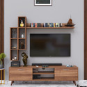Spyder Craft Matte Finish TV Entertainment Unit Tv Stand And Decore Engineered Wood TV Entertainment Unit (Finish Color - Walnut & Brown, DIY(Do-It-Yourself))