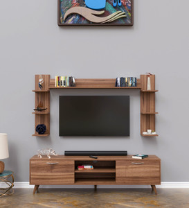 spyder craft matte finished engineering wood tv entertainment unit with wall shelves engineered wood tv entertainment unit finish color - giant wood diydo-it-yourself