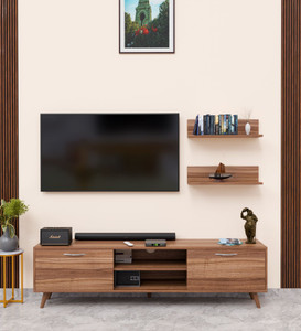 spyder craft matte finished tv unit stand cabinet with storage engineered wood tv entertainment unit finish color - bangali  white diydo-it-yourself