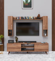 Spyder Craft Matte Finished Tv Unit stand Cabinet With Storage Engineered Wood TV Entertainment Unit (Finish Color - Brown, DIY(Do-It-Yourself))