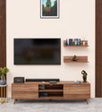 Spyder Craft Matte Finished Tv Unit stand Cabinet With Storage Engineered Wood TV Entertainment Unit (Finish Color - Bangali & white, DIY(Do-It-Yourself))