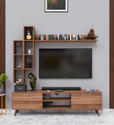 Spyder Craft Matte Finished Tv Unit stand Cabinet With Storage Engineered Wood TV Entertainment Unit (Finish Color - Bangali & Brown, DIY(Do-It-Yourself))