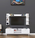 Spyder Craft Matte Finished Tv Unit stand Cabinet With Storage Engineered Wood TV Entertainment Unit (Finish Color - White Matte, DIY(Do-It-Yourself))