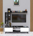 Spyder Craft Matte Finished Tv Unit stand Cabinet With Storage Engineered Wood TV Entertainment Unit (Finish Color - Black & White, DIY(Do-It-Yourself))