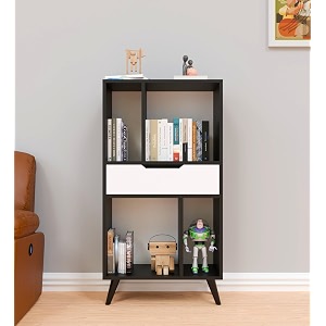 spyder craft modern simple engineered wood book shelf for living room kids room book storage book case study room furniture yellow amp white