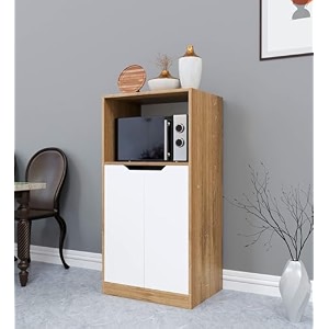 spyder craft multipurpose matte finish floor standing storage cabinet for living room and kitchen bedroom office engineered wood kitchen cabinet easy to assemble -1 year warranty color- oak