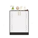 Spyder Craft Mayback Shoe Cabinet with Storage Storage Organizer with Doors Side Cupboard for Shoe, Hallway, Kitchen, Living Room, Office, Color -Black, 1 Year Warranty, Easy to Assemble