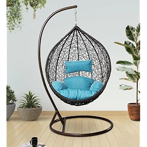 spyder craft single seater hammock swing chair with stand and cushion for patio balcony garden terrace living room relaxing chair jhula