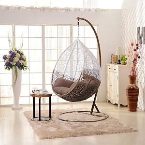 spyder craft single seater hammock swing chair with stand and cushion for patio balcony garden terrace living room relaxing chair jhula