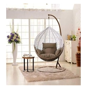 spyder craft single seater hammock swing chair with stand and cushion for patio balcony garden terrace living room relaxing chair jhula