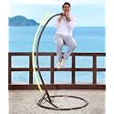 SPYDER CRAFT Single Seater Hammock Swing Chair with Stand and Cushion for Patio Balcony Garden Terrace Living Room Relaxing Chair Jhula