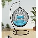 SPYDER CRAFT Single Seater Hammock Swing Chair with Stand and Cushion for Patio Balcony Garden Terrace Living Room Relaxing Chair Jhula