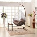 SPYDER CRAFT Single Seater Hammock Swing Chair with Stand and Cushion for Patio Balcony Garden Terrace Living Room Relaxing Chair Jhula