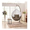SPYDER CRAFT Single Seater Hammock Swing Chair with Stand and Cushion for Patio Balcony Garden Terrace Living Room Relaxing Chair Jhula