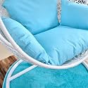 SPYDER CRAFT Single Seater Hammock Swing Chair with Stand and Cushion for Patio Balcony Garden Terrace Living Room Relaxing Chair Jhula