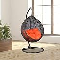 SPYDER CRAFT Single Seater Hammock Swing Chair with Stand and Cushion for Patio Balcony Garden Terrace Living Room Relaxing Chair Jhula