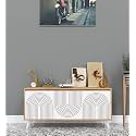 Spyder Craft Skitty Standard Engineered Wood Multipurpose Modular Chest of Drawers, Wooden Drawer Storage Organizer Cabinet for Living Room Bedroom Home Furniture (Oak-White), 1 Year Manufacturing