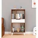 Spyder Craft Snover Modern Simple Engineered Wood Book Shelf for Living Room, Kids Room, Book Storage, Book Case, Study Room Furniture (Color - Wood Brown -White)