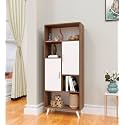 Spyder Craft Taraus Engineered Wood Bookshelf Multipurpose Home Decor Storage Rack Showcase Organizer for Living Room, Kitchen, Bedroom, Office(Color - Wood Brown - White)