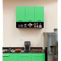 SPYDER CRAFT Wall Mounted 3 Door Matte Finish Blitz Multipurpose Cabinet for Kitchen, Office|Cabinet for Kitchen |Living Room| Color- Black and Green| Assembly(Do-It-Yourself)