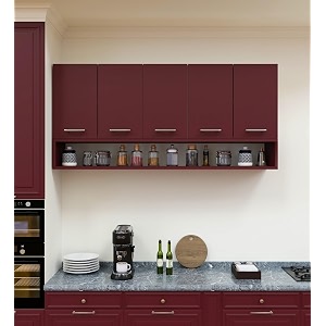 spyder craft wall mounted 5 door matte finish merlin multipurpose cabinet for kitchen officecabinet for kitchen living room color- burgundy and white assemblydo-it-yourself