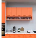 SPYDER CRAFT Wall Mounted 5 Door Matte Finish Merlin Multipurpose Cabinet for Kitchen, Office|Cabinet for Kitchen |Living Room| Color- White and Saffron| Assembly(Do-It-Yourself)