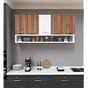 Spyder Craft Wall Mounted Matte Finish 5 Door Multipurpose Cabinet for Kitchen, Office, Kitchens, hallways, or Living Rooms, with Bottom Storage Color: Wood Brown, Easy Assemble -1 Year Warranty