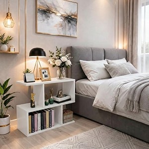 SPYDER CRAFT Zig Zag Engineered Wood Bedside