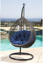 SPYDER HOME DECORE Single Seater Swing chair With Stand And Cushion For Adult Iron Hammock