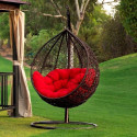 SPYDER HOME DECORE Single Seater Swing chair With Stand And Cushion For Adult Iron Hammock