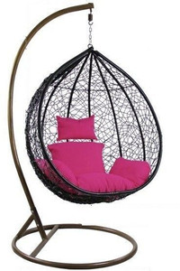 spyder home decore single seater swing chair with stand and cushion for adult iron hammock brown steel diydo-it-yourself