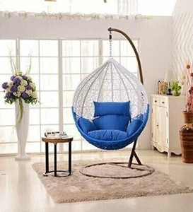 spyder home decore single seater swing chair with stand and cushion for adult iron hammock white purple diydo-it-yourself