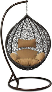 spyder home decore single seater swing chair with stand and cushion for adult iron hammock green diydo-it-yourself