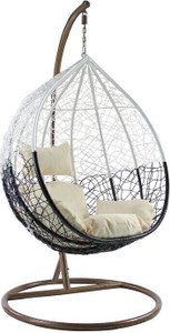 spyder home decore single seater swing chair with stand and cushion for adult iron hammock