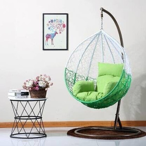 spyder home decore single seater swing chair with stand and cushion for adult iron hammock multicolor green diydo-it-yourself