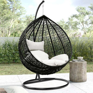 spyder home decore single seater swing chair with stand and cushion for adult iron hammock