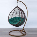SPYDER HOME DECORE Single Seater Swing chair With Stand And Cushion For Adult Iron Hammock (Green, Grey, DIY(Do-It-Yourself))