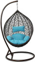 SPYDER HOME DECORE Single Seater Swing chair With Stand And Cushion For Adult Iron Hammock (Black, Blue, DIY(Do-It-Yourself))