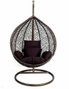 SPYDER HOME DECORE Single Seater Swing chair With Stand And Cushion For Adult Iron Hammock